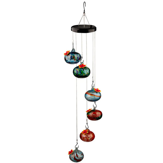 Colorful Hummingbird Feeder Wind Chimes for Outdoor Decor