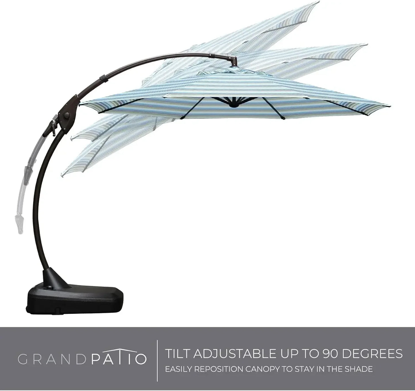 Large Cantilever Umbrella for Outdoor Pool and Garden Use