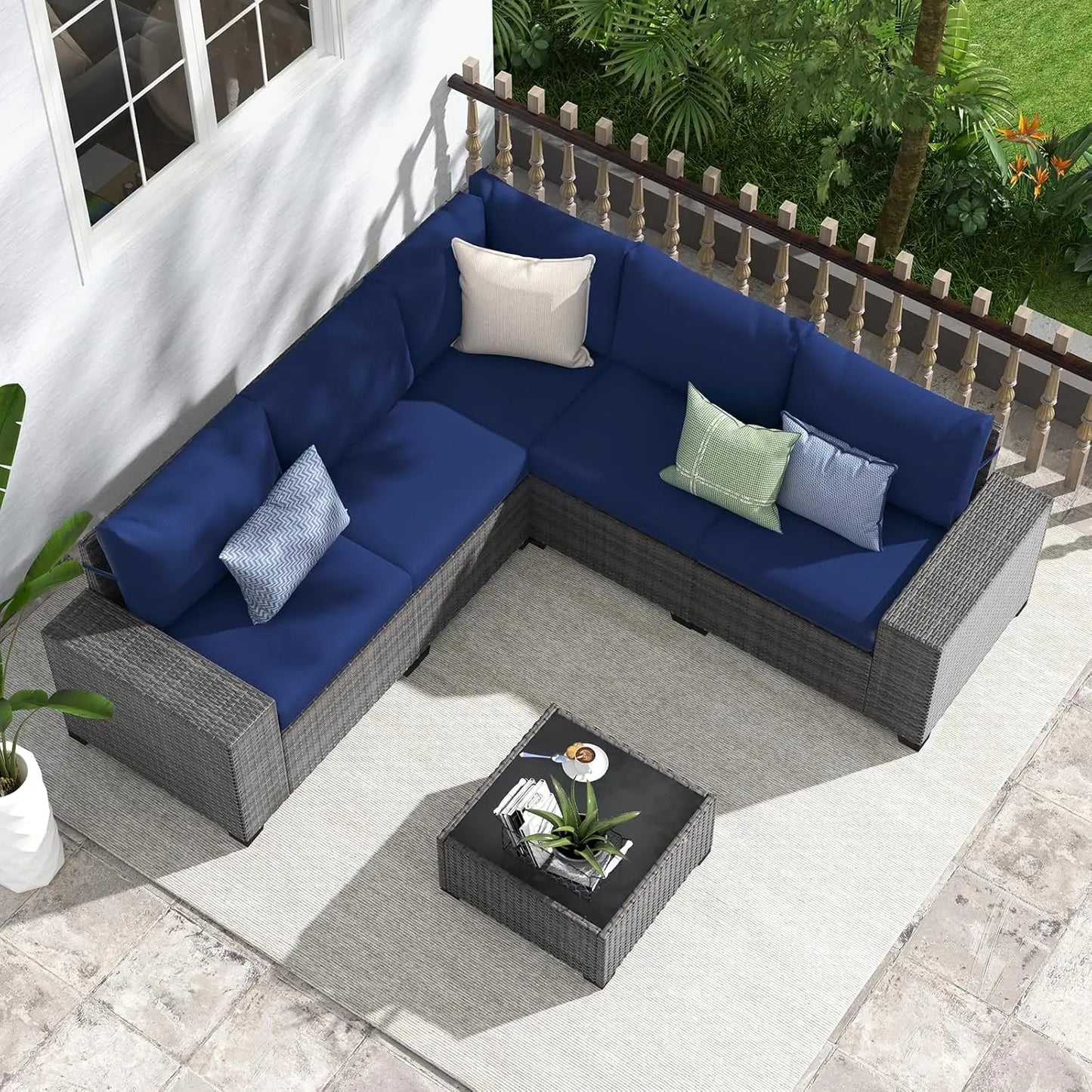 Outdoor Patio Furniture Set with Fire Pit Table for Relaxation