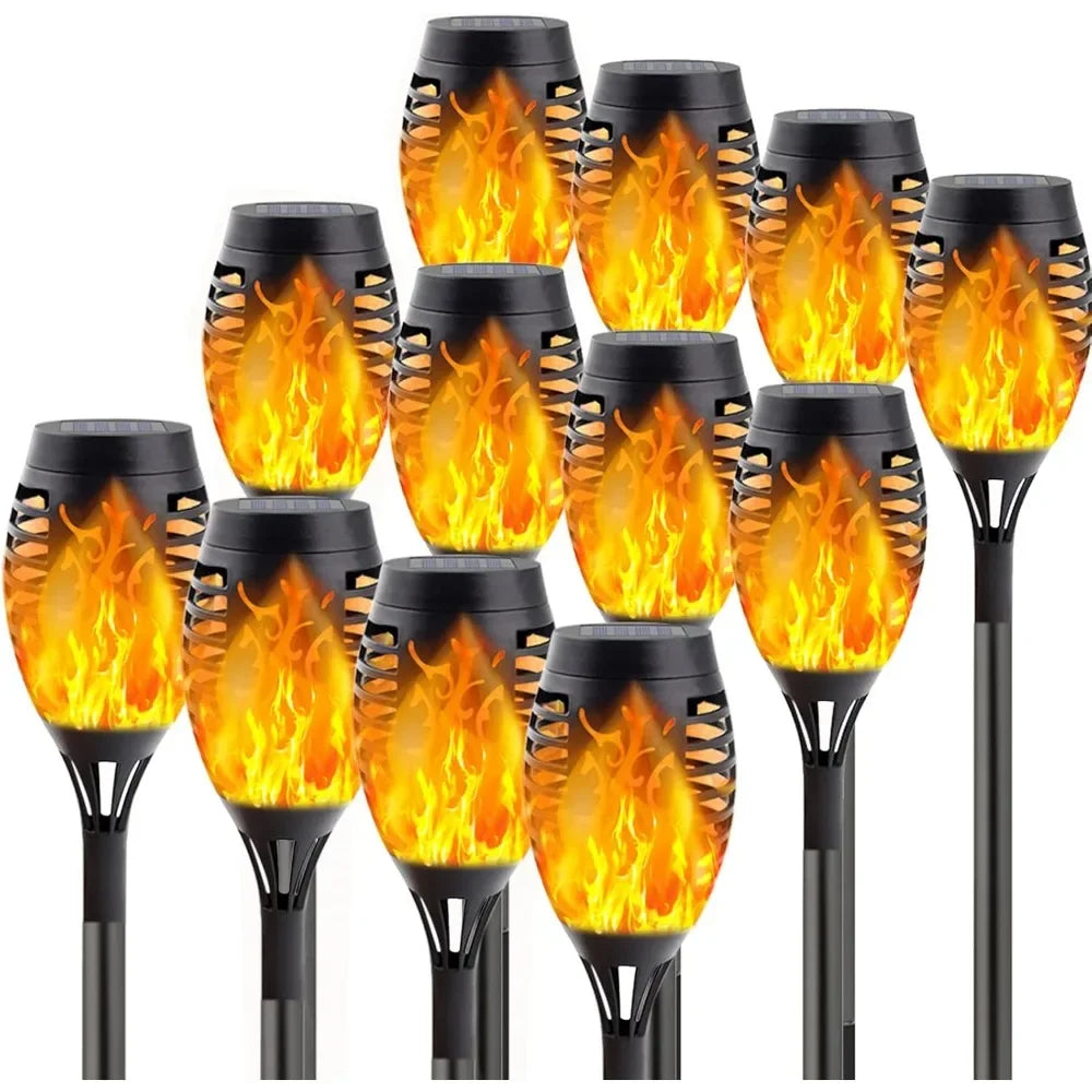 Solar Torch Lights for Outdoor Pathway and Holiday Decorations