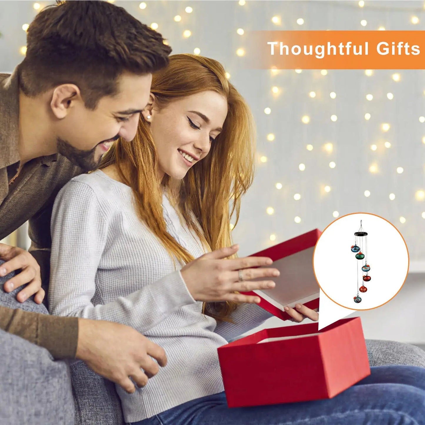 Colorful Hummingbird Feeder Wind Chimes for Outdoor Decor