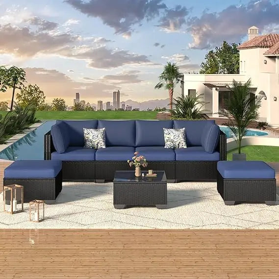 U-MAX Modern Outdoor Sectional Sofa Set with Cushions