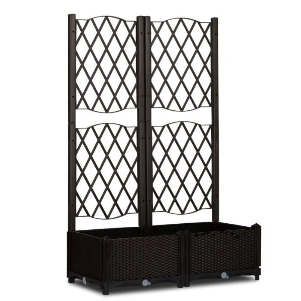 Wicker Trellis Planter Box for Beautiful Garden and Patio