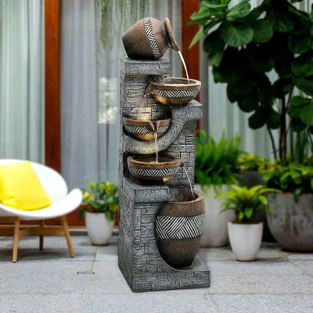Modern 5-Story Indoor Outdoor Garden Fountain For Courtyard Decor