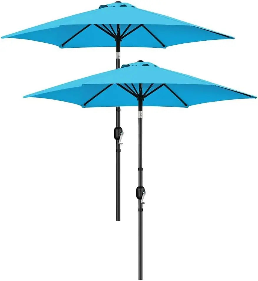 Outdoor Patio Umbrella with Push Button Tilt and Crank