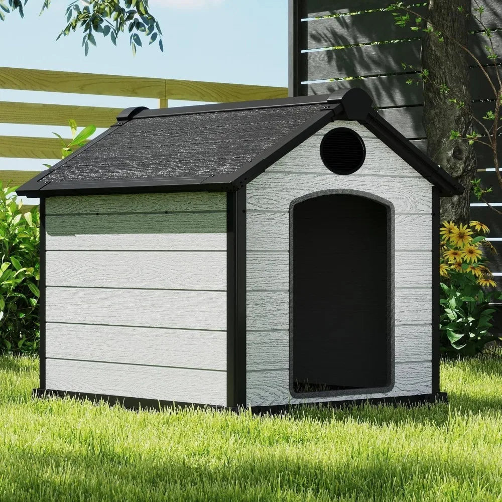 Weatherproof Insulated Igloo Dog House for Large Dogs Outdoors