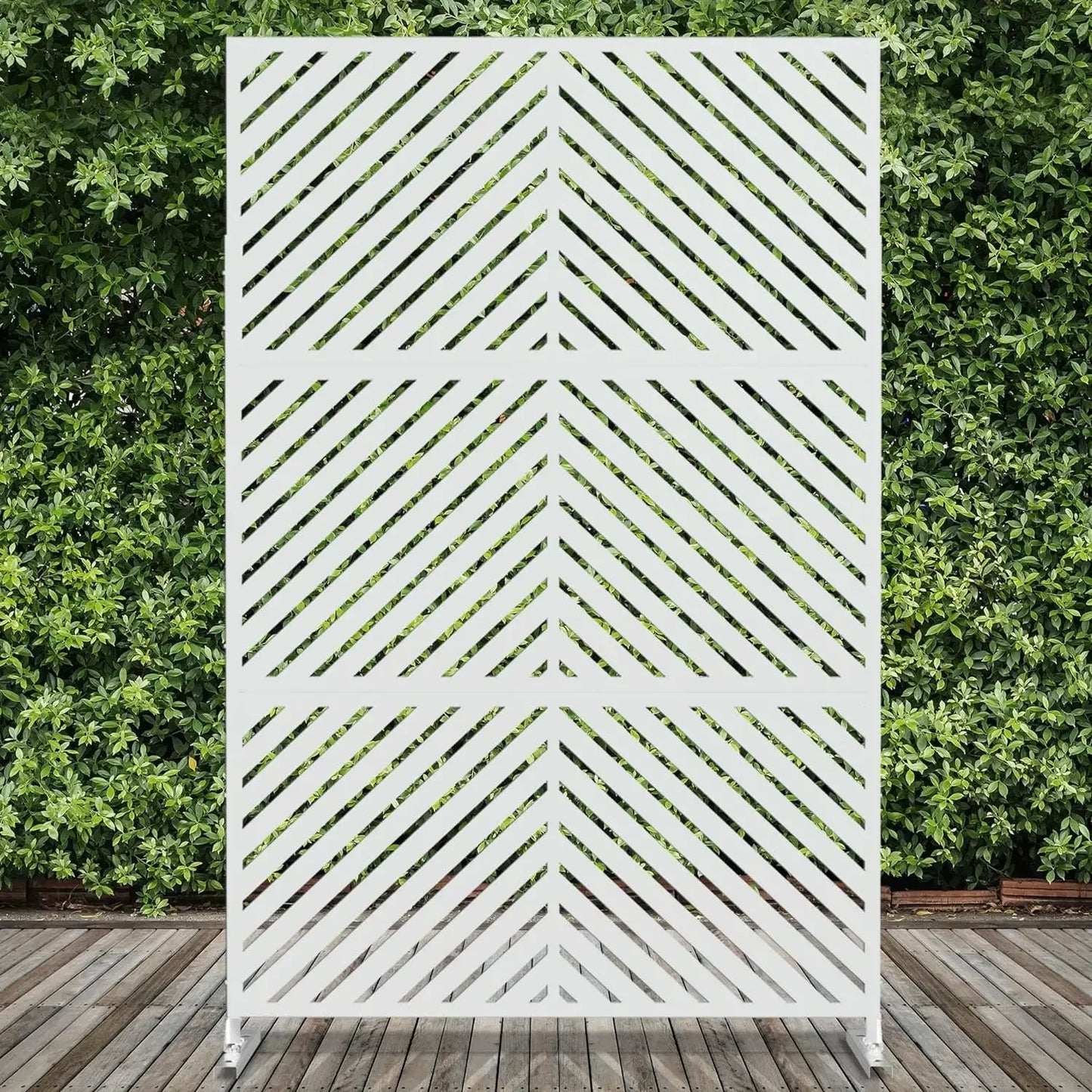 Garden Fence Outdoor Divider Decorative Privacy Screen with Stand