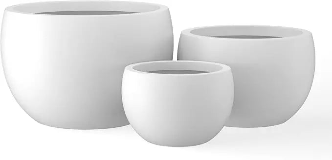 Stylish Concrete Plant Pots Set for Indoor and Outdoor Use