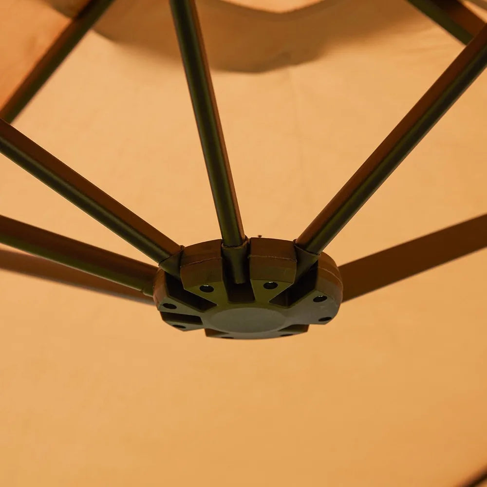 Double-Sided Outdoor Umbrella with Tilt and Crank For Comfort