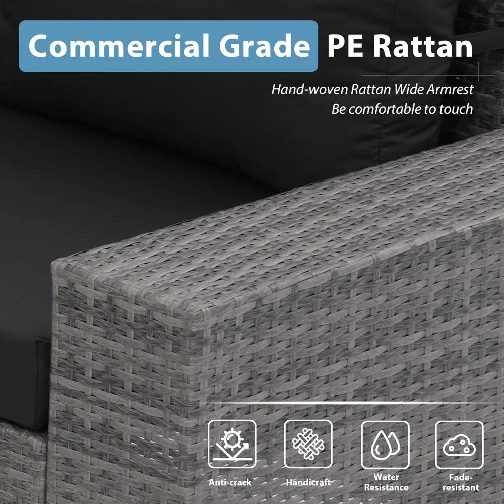 Outdoor Patio Furniture Set with Fire Pit Table for Relaxation