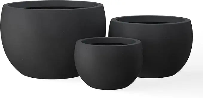 Stylish Concrete Plant Pots Set for Indoor and Outdoor Use