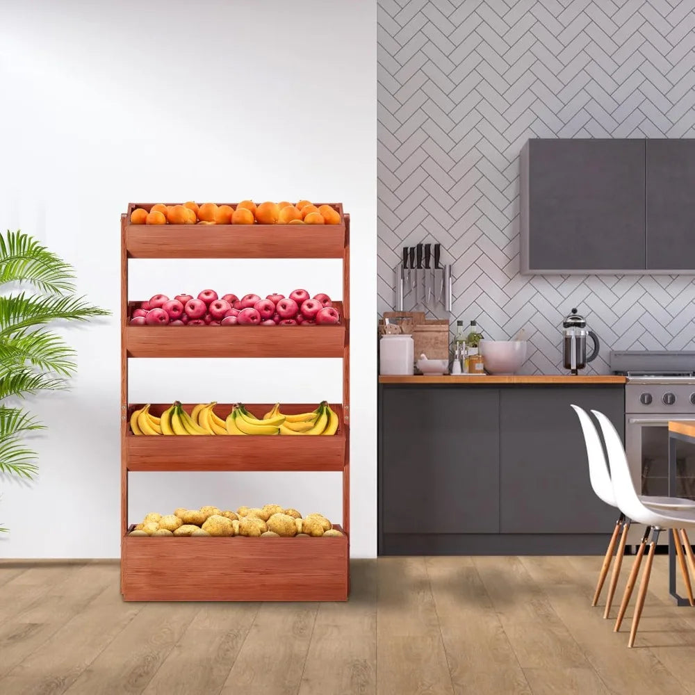 Wooden Vertical Raised Garden Bed for Flowers and Plants