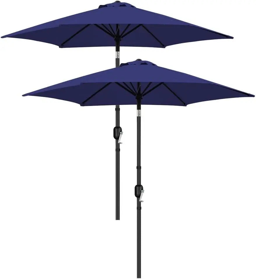 Outdoor Patio Umbrella with Push Button Tilt and Crank