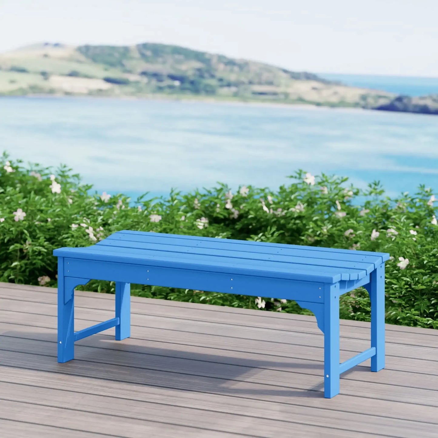 Modern Backless Outdoor Garden Bench for Relaxing Spaces