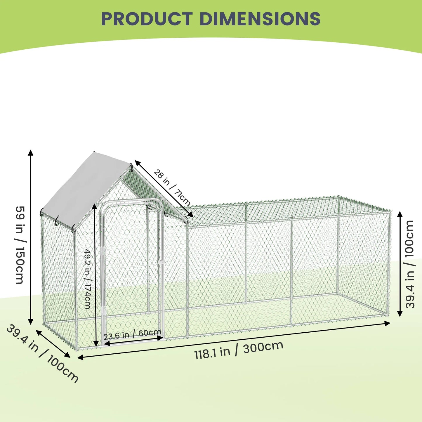 Durable Outdoor Poultry Cage with Waterproof Cover for Chickens