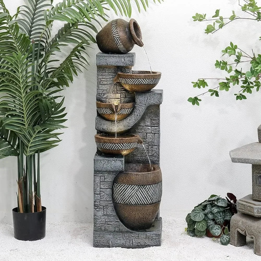 Modern 5-Story Indoor Outdoor Garden Fountain For Courtyard Decor