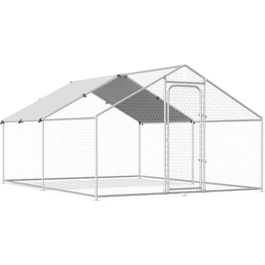 Large Walk-In Chicken Coop with Waterproof Cover and Durable Design