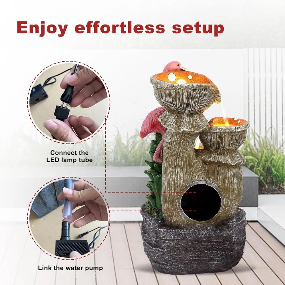 Elegant Five Tier Outdoor Water Fountain for Tranquil Gardens