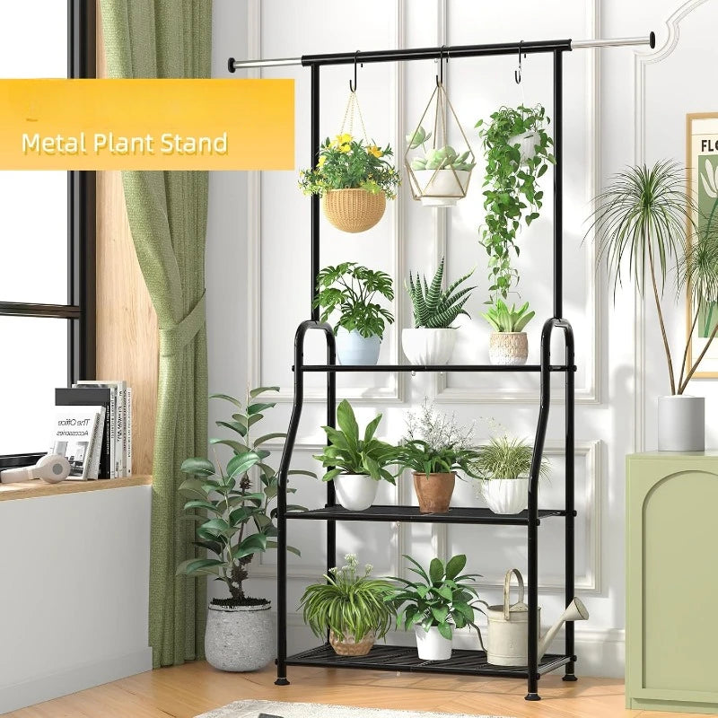 Heavy Duty Metal Plant Stand for Indoor and Outdoor Use