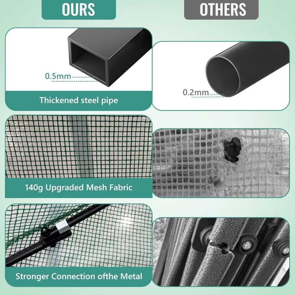 Portable Walk-In Greenhouse Kit for Easy Outdoor Gardening