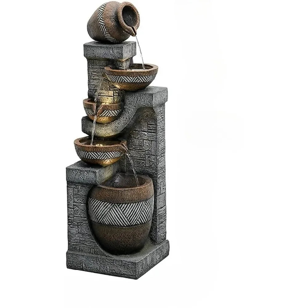 Modern 5-Story Indoor Outdoor Garden Fountain For Courtyard Decor