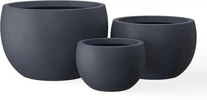 Stylish Concrete Plant Pots Set for Indoor and Outdoor Use