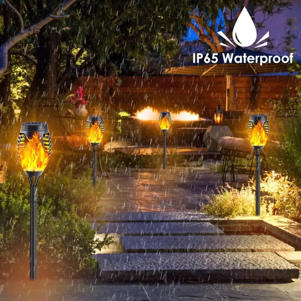 Solar Torch Lights for Outdoor Pathway and Holiday Decorations