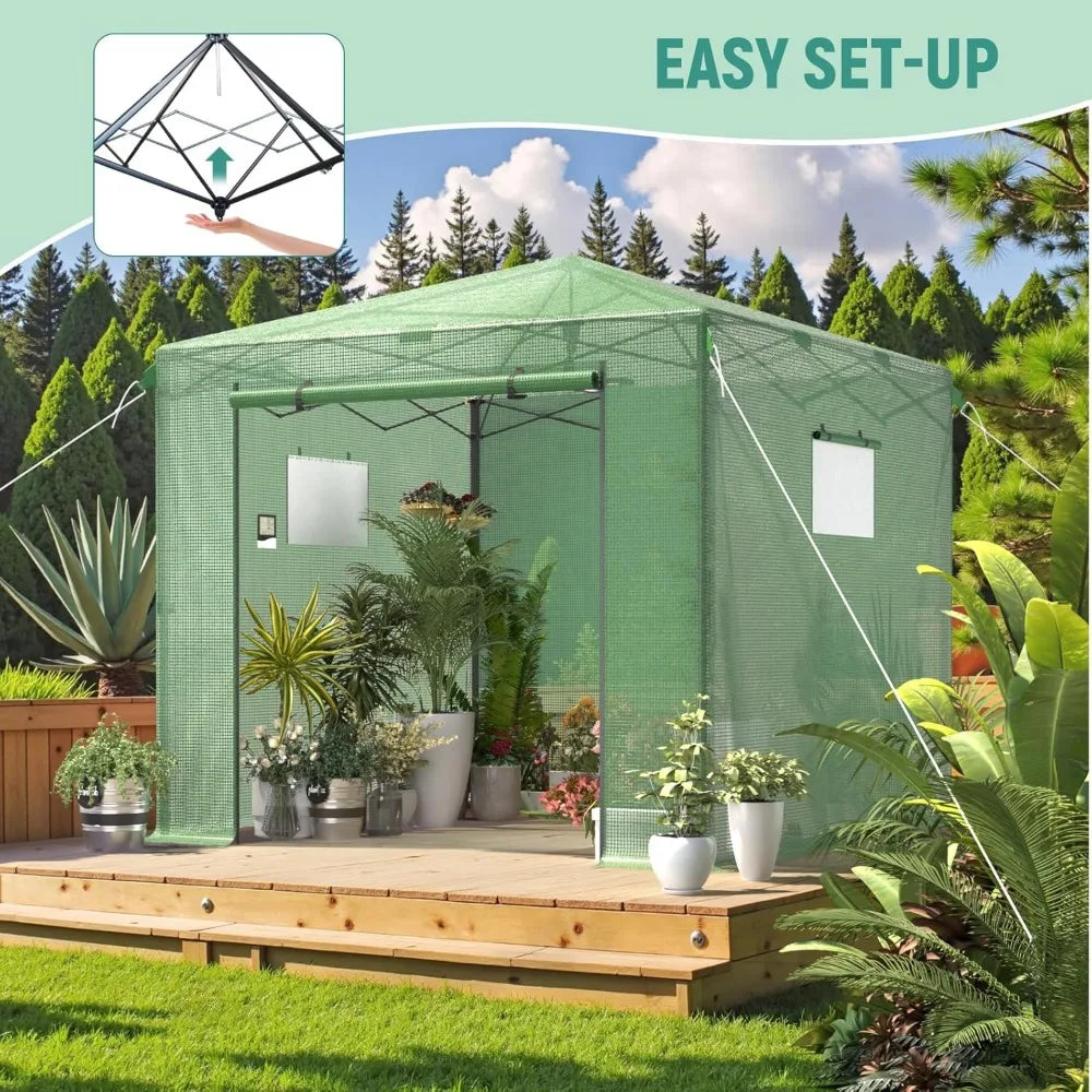 Portable Walk-In Greenhouse Kit for Easy Outdoor Gardening