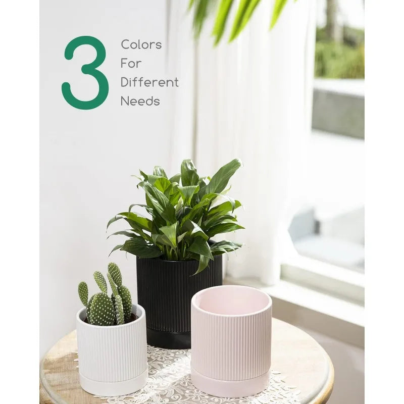 Ceramic Planter Pots Set for Indoor and Outdoor Plants