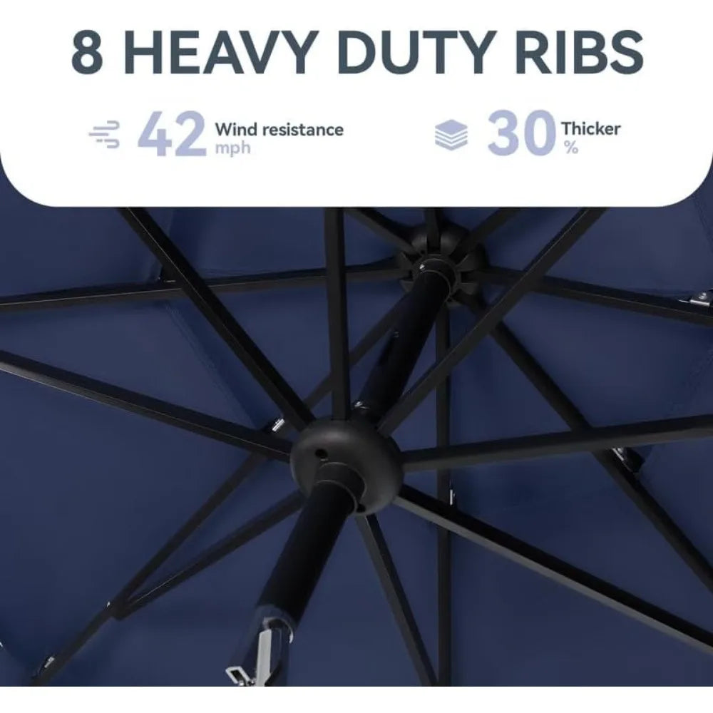 Outdoor Patio Umbrella with Auto-Tilt and UV Protection