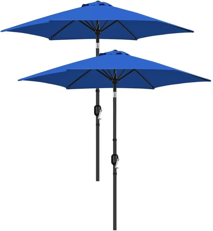 Outdoor Patio Umbrella with Push Button Tilt and Crank