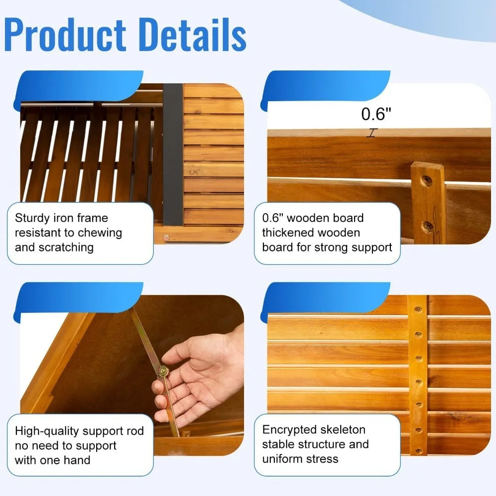 Outdoor Insulated Dog House Durable Weatherproof Puppy Shelter