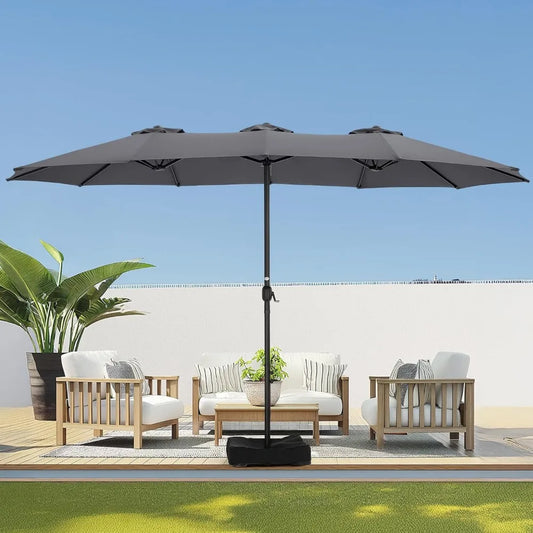 Large Double Sided Patio Umbrella for Outdoor Spaces