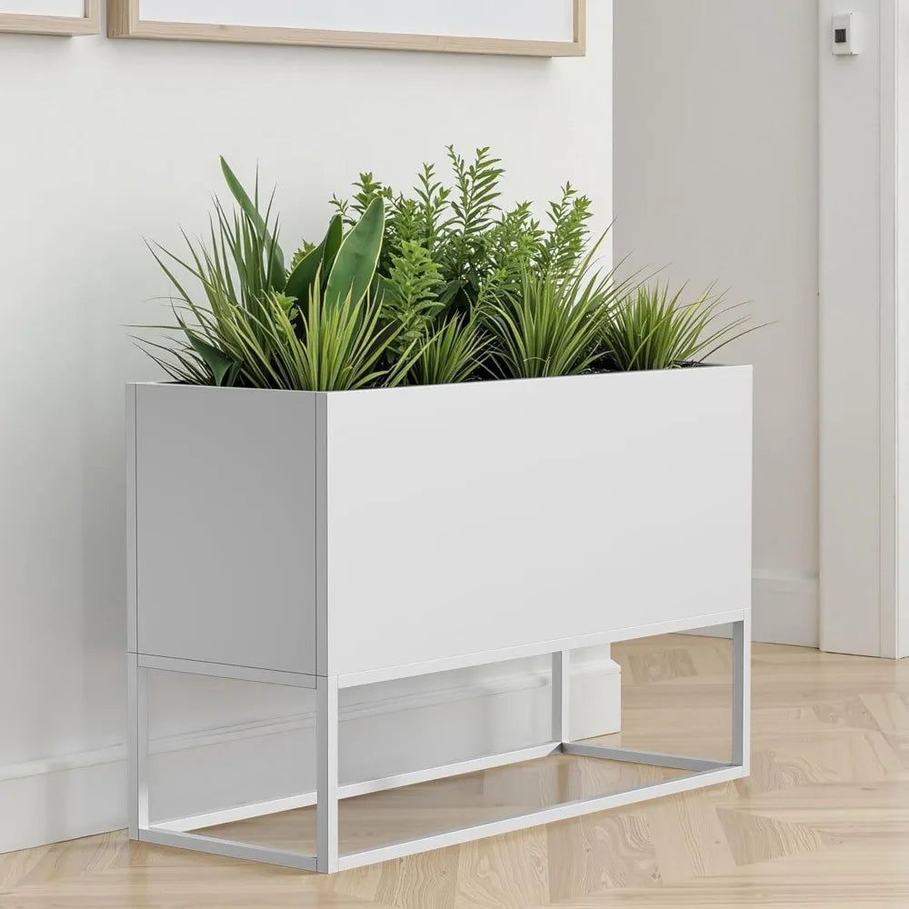 Modern Large Rectangular Planter Box for Indoor Outdoor Use