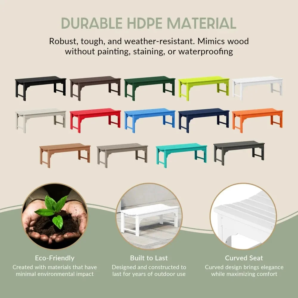 Modern Backless Outdoor Garden Bench for Relaxing Spaces