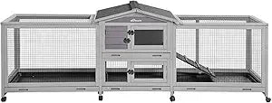Rabbit Hutch Indoor Outdoor Cage for Bunnies and Guinea Pigs