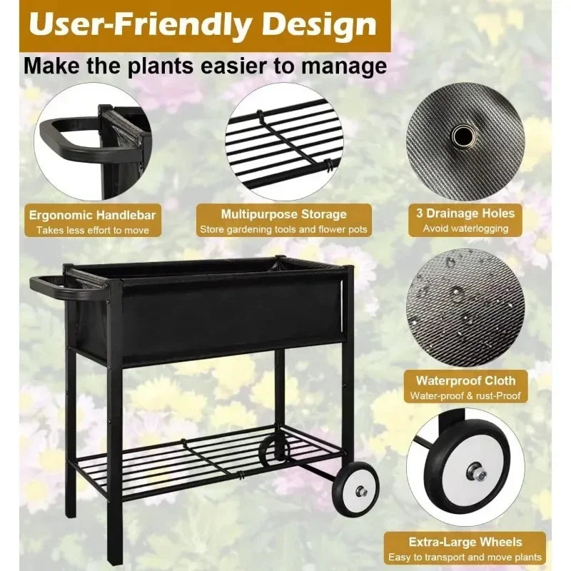 Elevated Outdoor Planter Bed Box for Easy Gardening