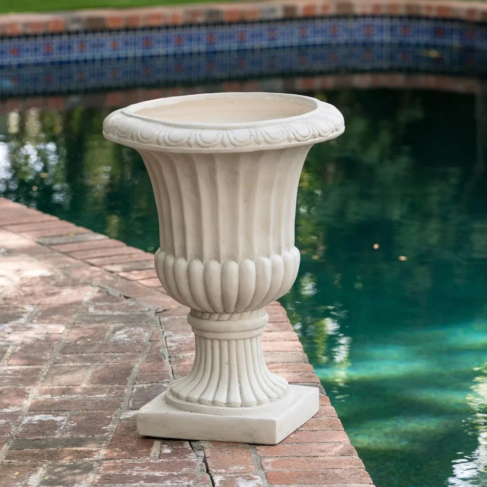 Antique White Italian Garden Planter Urn for Elegant Decor