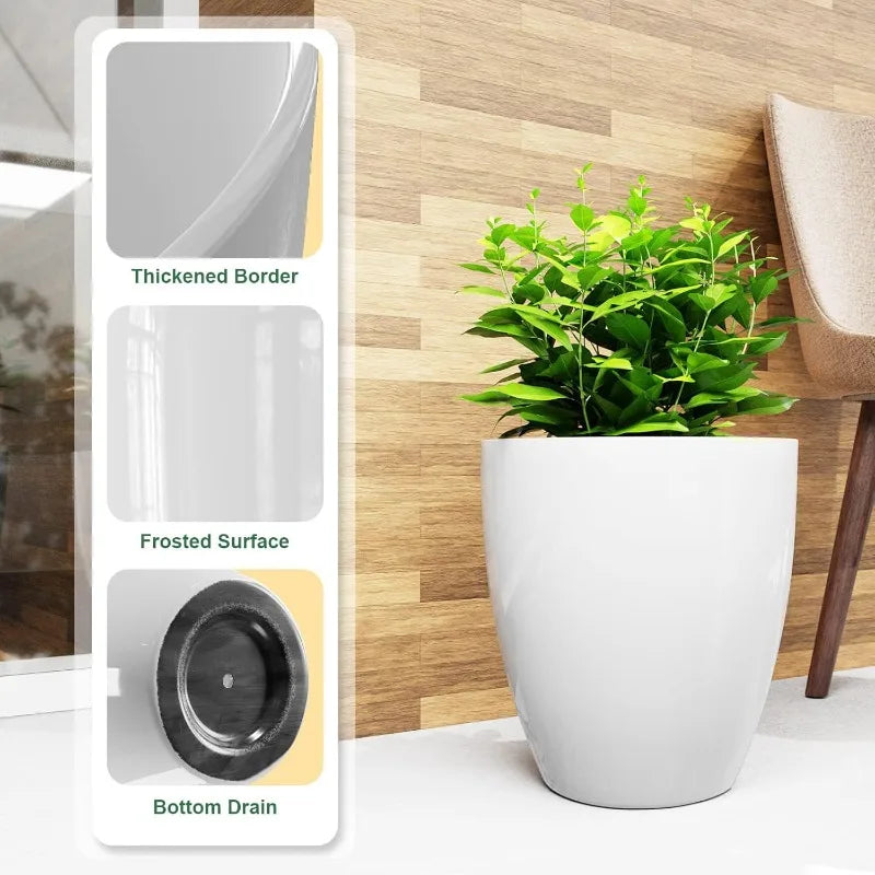 Modern Plant Pots Set for Indoor and Outdoor Decor