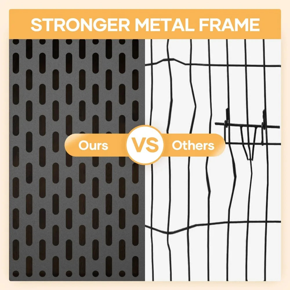 Large Indestructible Metal Dog Kennel for High Anxiety Dogs