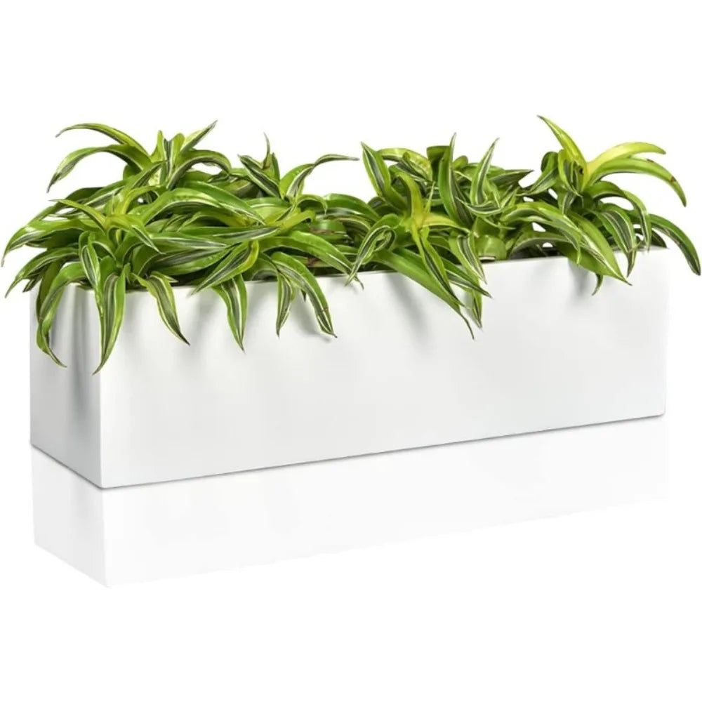 Modern White Balcony Planter Box for Elegant Outdoor Decor