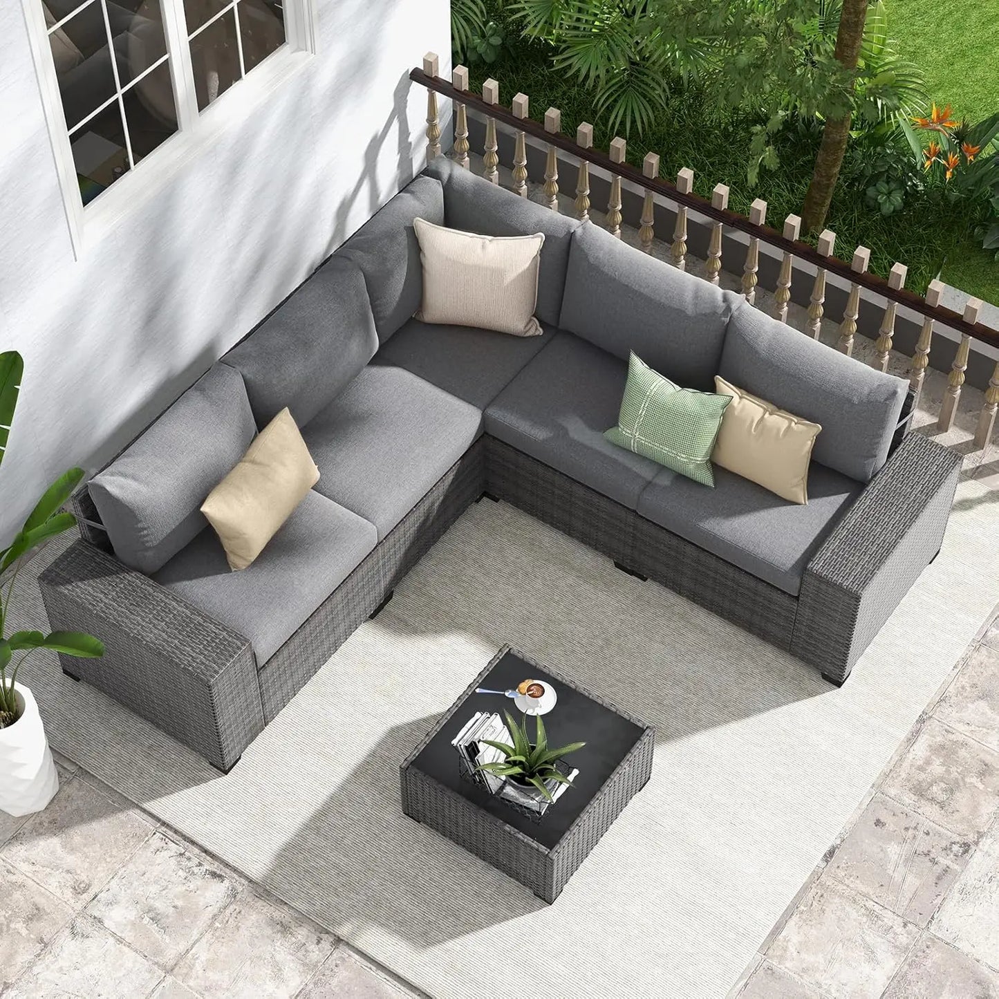 Outdoor Patio Furniture Set with Fire Pit Table for Relaxation
