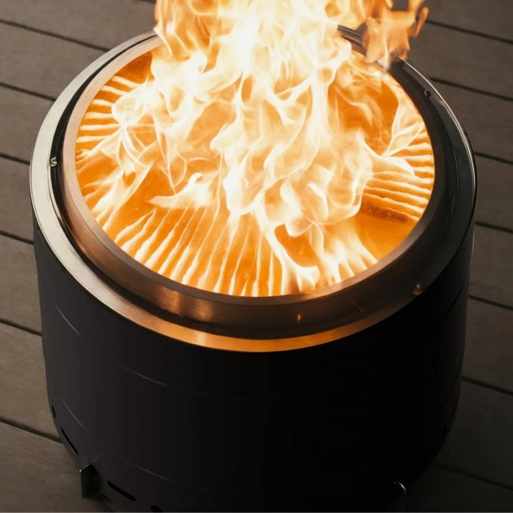 Smokeless Stainless Steel Fire Pit for Outdoor Camping Fun