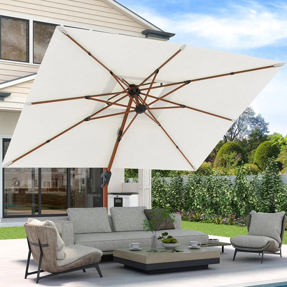 Deluxe Cantilever Patio Umbrella for Outdoor Sun Protection
