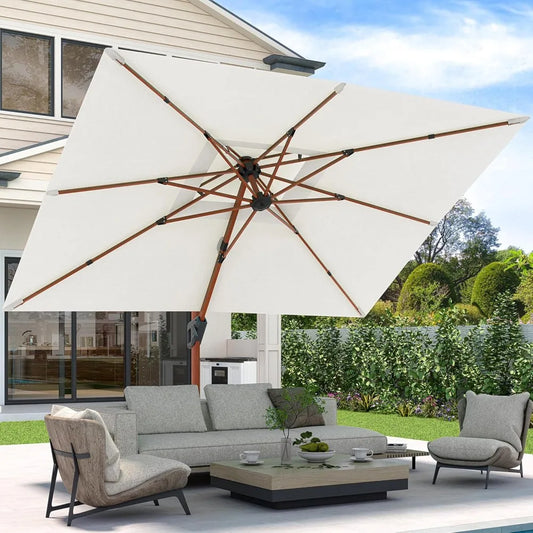 Deluxe Cantilever Patio Umbrella for Outdoor Sun Protection
