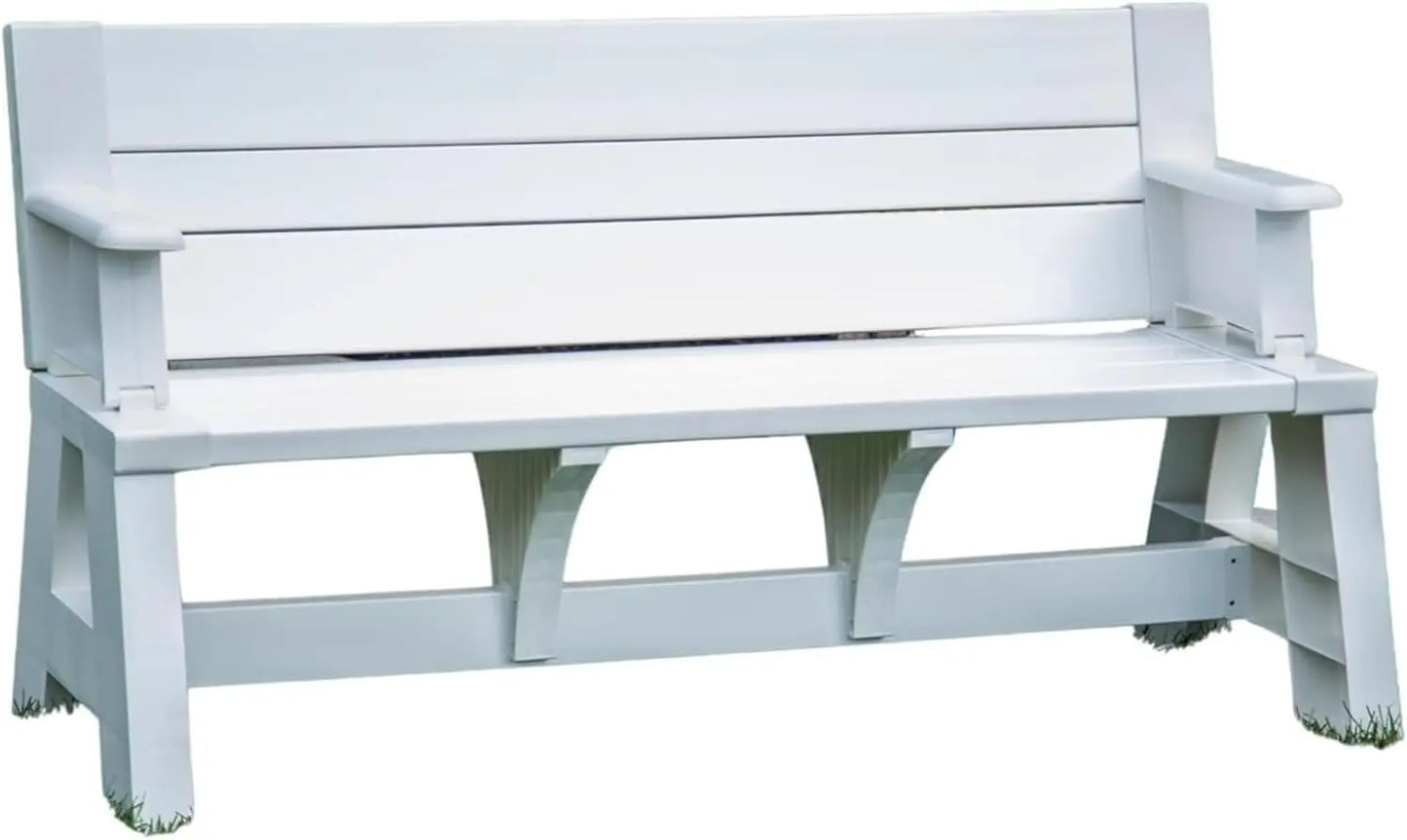 Foldable Outdoor Bench and Picnic Table for Space-Saving Comfort