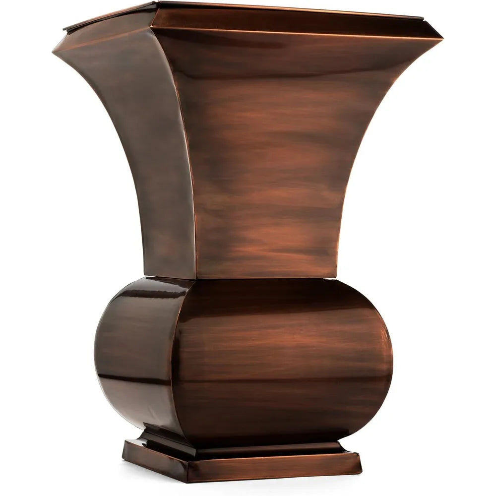 Tall Copper Decorative Planter for Indoor and Outdoor Gardens