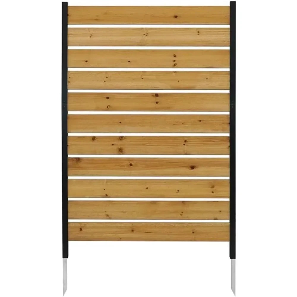 Concord Wood Outdoor Privacy Fence Screen for Trash Can Concealment