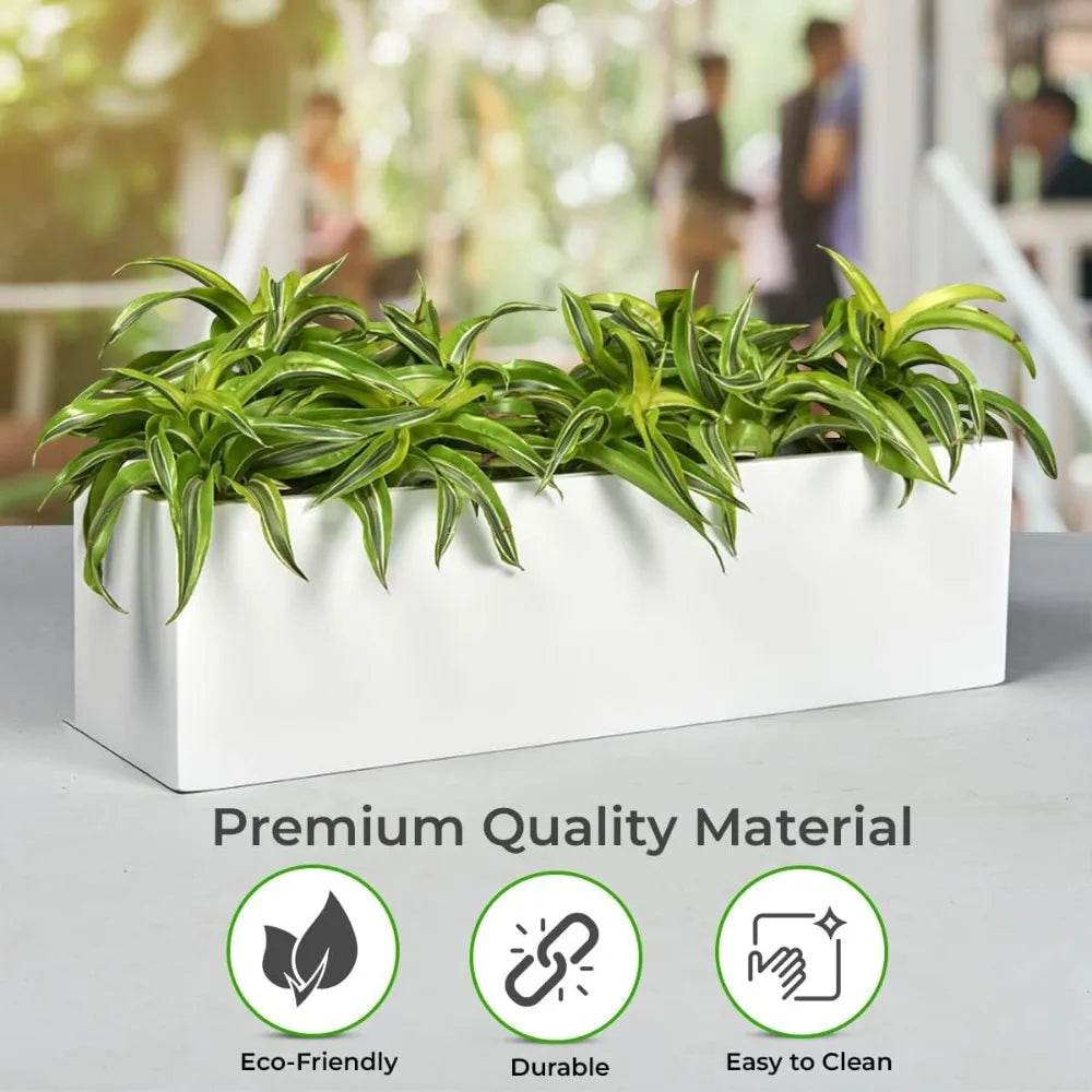 Modern White Balcony Planter Box for Elegant Outdoor Decor