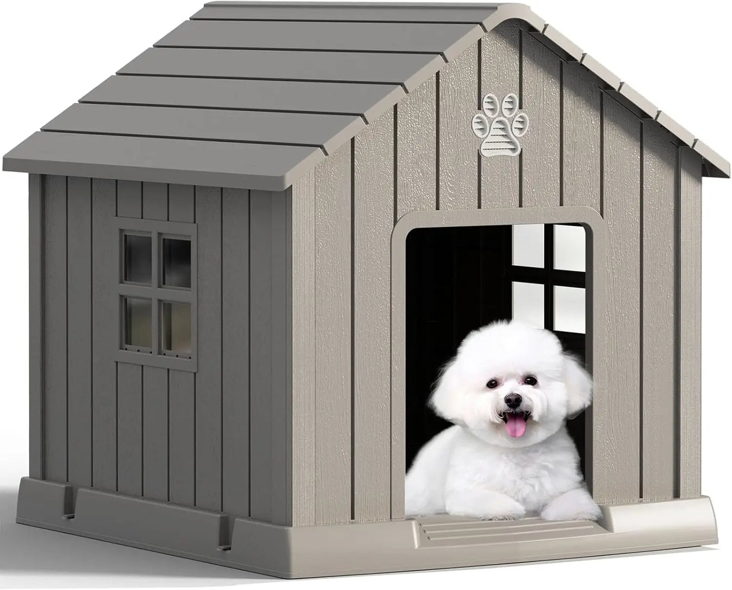 Durable Waterproof Dog House with Elevated Floor and Air Vents